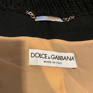Dolce & Gabbana Wool Coat w/ Shawl Collar